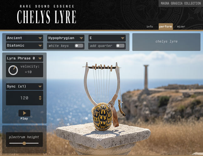 Detailed view of Chelys Lyra VST